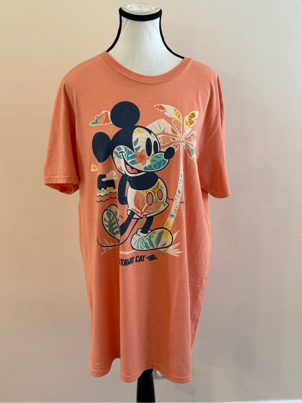 Disney Cruise Line Coral Mickey Graphic Short-Sleeve Men's T-Shirt size Large